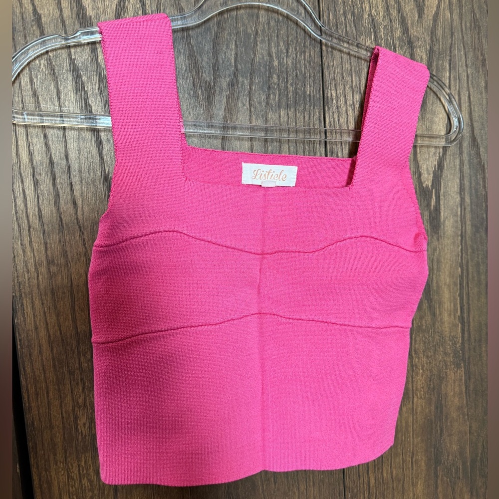 Pink stretchy tank